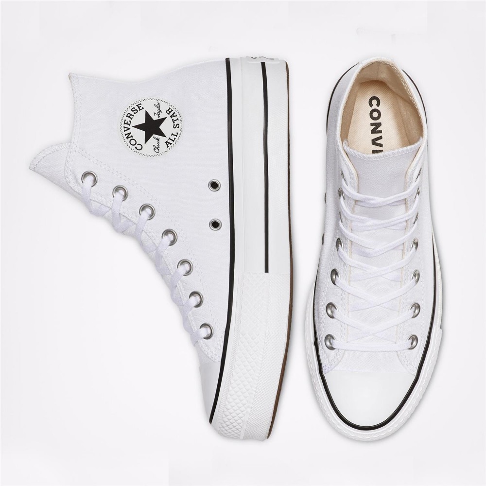 CONVERSE CTAS Lift Hi Plataforma blanco