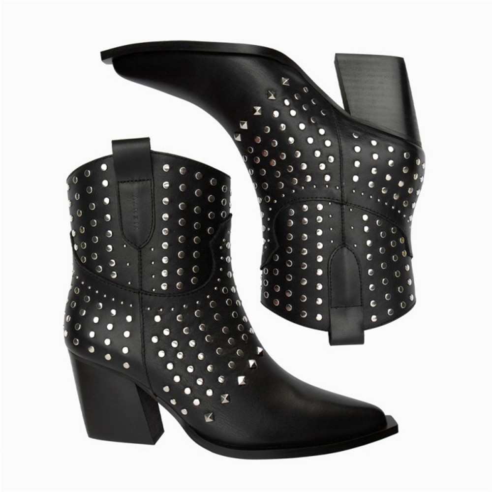 VIENTY botín tacón tachuelas piel... VIENTY botín tacón tachuelas piel...