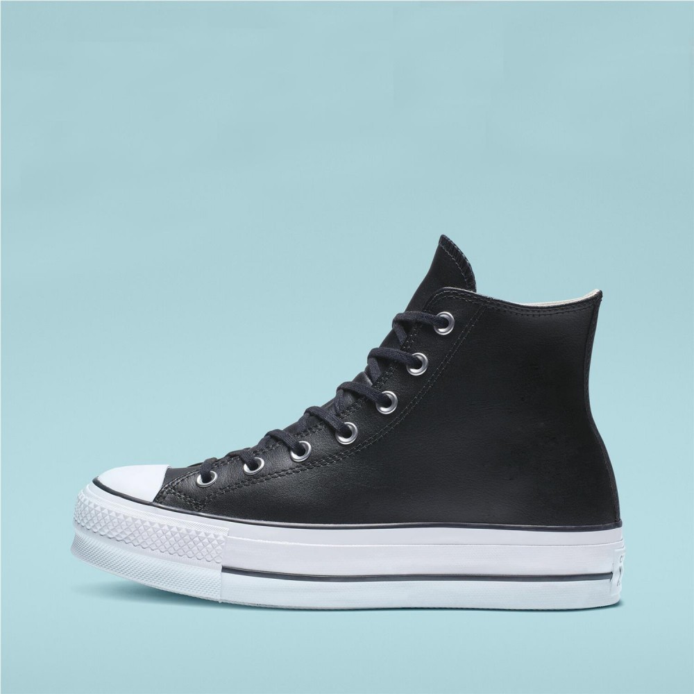 CONVERSE CTAS Lift Hi Plataforma piel...