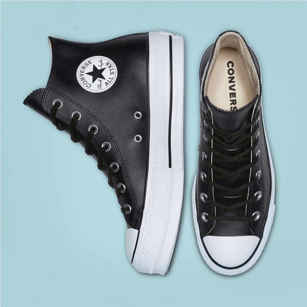 CONVERSE CTAS Lift Hi Plataforma piel...