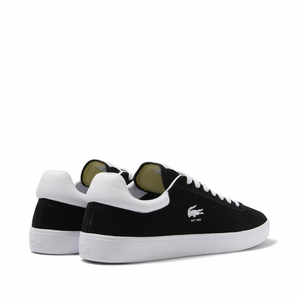 LACOSTE Baseshot unisex de ante negro LACOSTE Baseshot unisex de ante negro