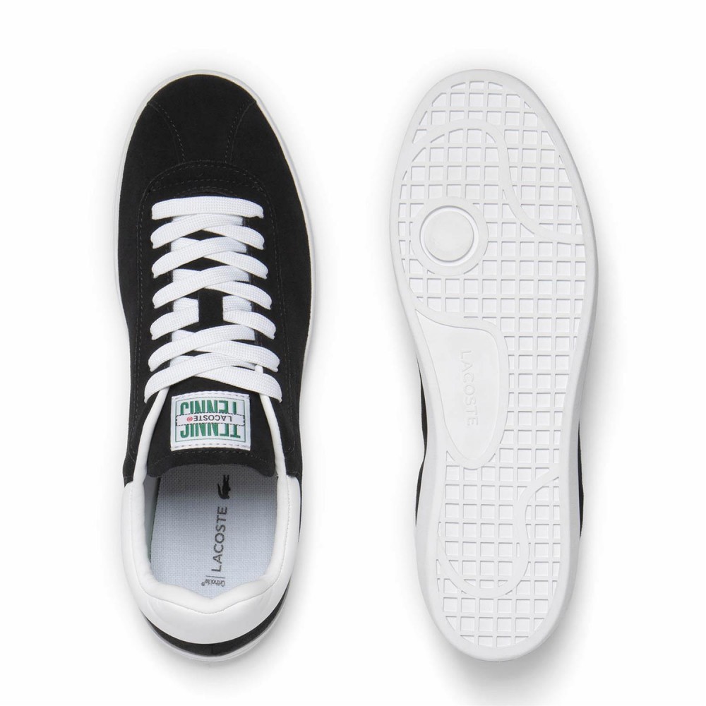 LACOSTE Baseshot unisex de ante negro LACOSTE Baseshot unisex de ante negro