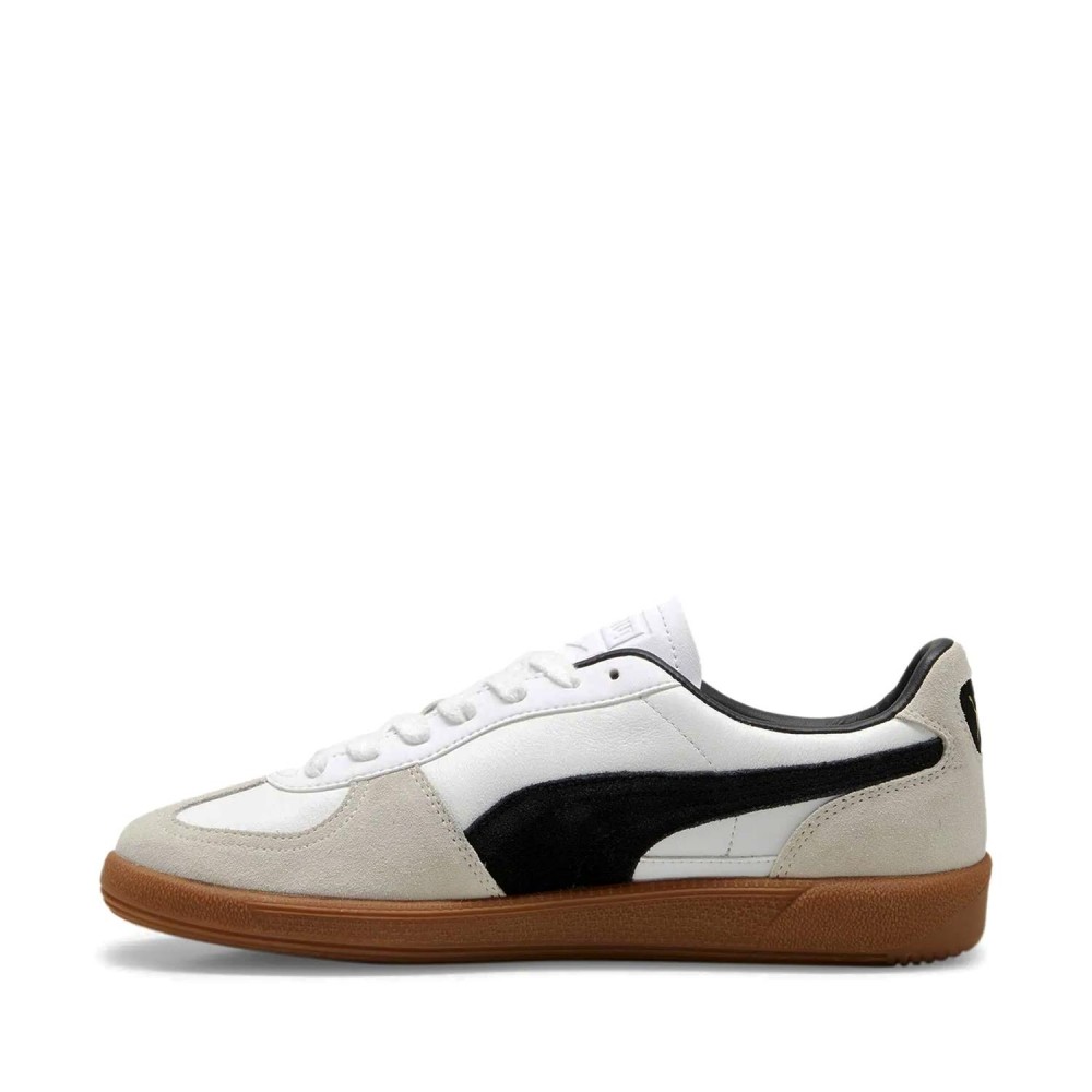 PUMA Palermo en piel blanco y ante beige