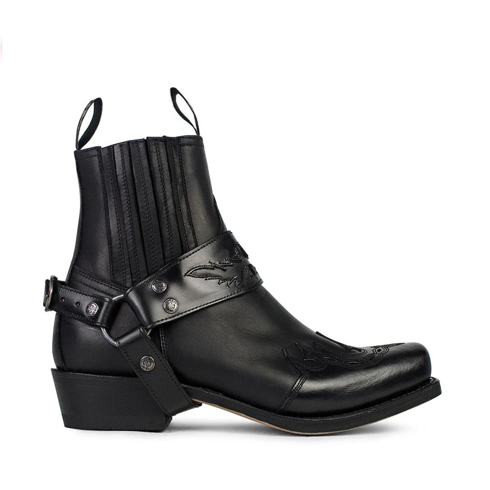 SENDRA biker punta cuadrada negro