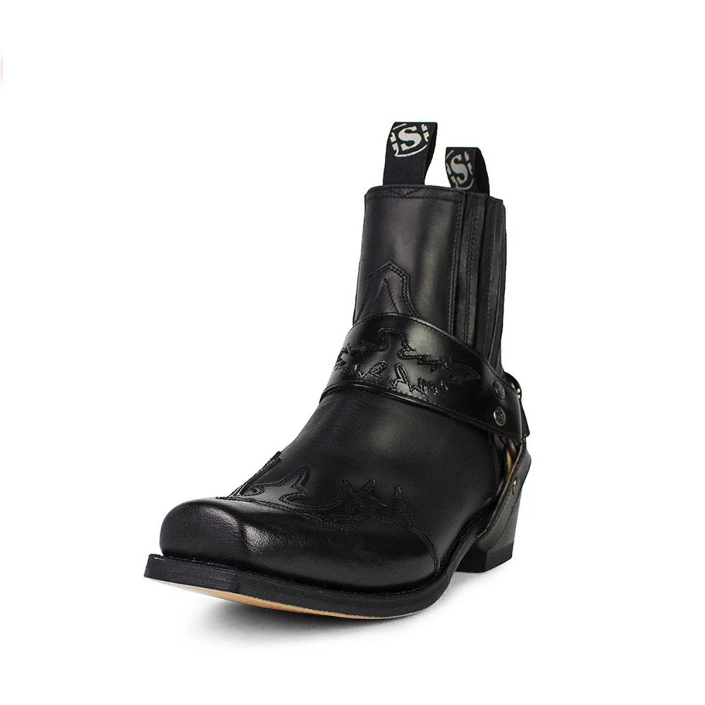 SENDRA biker punta cuadrada negro